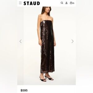 STAUD Casey dress bronze size 6